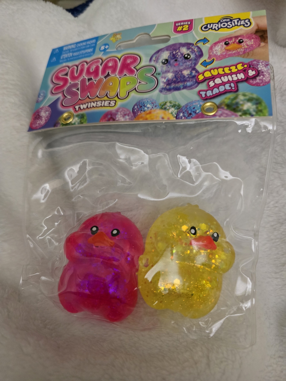 Orb Curiosities Sugar Swap Duck Twinsies Sugar Squish - Pink & Yellow